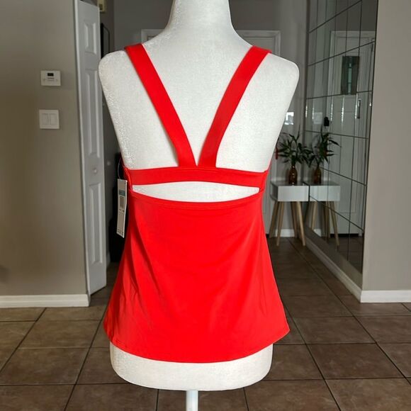 NIKE Mesh Solid Edge V-Back Women's 2-Piece Tankini Swim Set - Picture 3 of 13